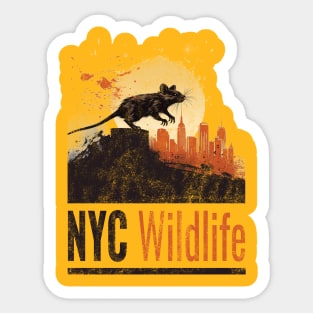 NYC Wildlife (grunge version) Sticker